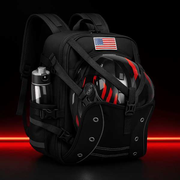 Sac à dos moto étanche 30L avec porte-casque