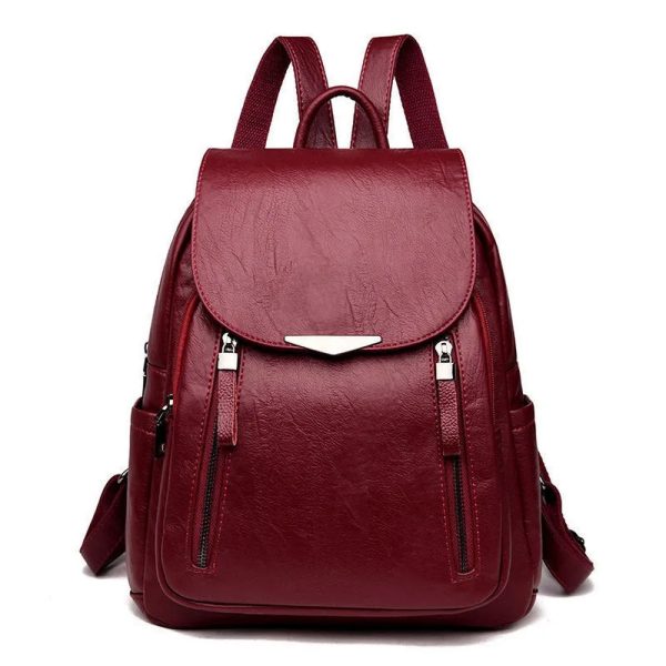 Sac à dos cuir souple poche à rabat