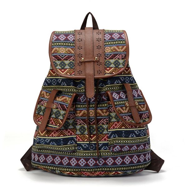 sac à dos femme en toile imprimée