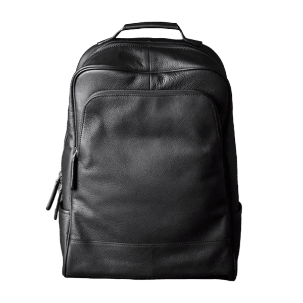 sac à dos noir cuir véritable