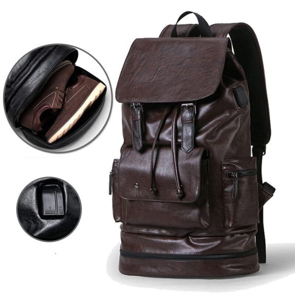 Sac à Dos Homme Vintage avec compartiment chaussures