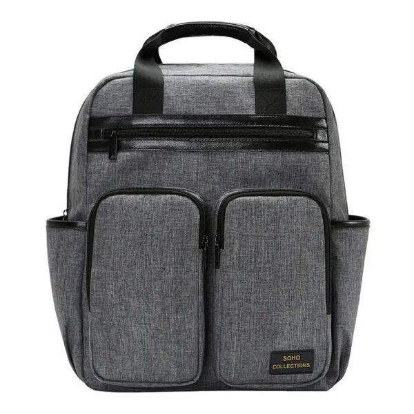 sac à dos à langer gris